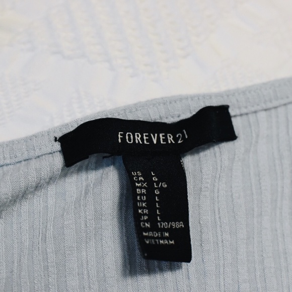 Light Blue Lace-up Bodysuit | Forever 21 - Picture 4 of 4